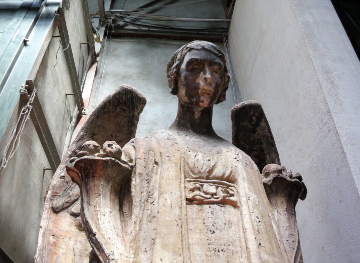 Stone angel statue